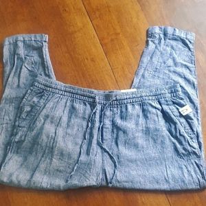 Old Navy Linen Chambray Blue Pants